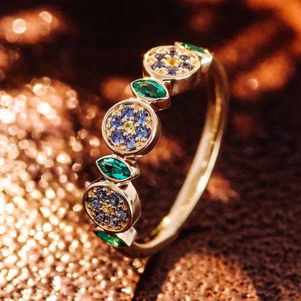 Gemstone Ring in Gold shown in the product photograph.