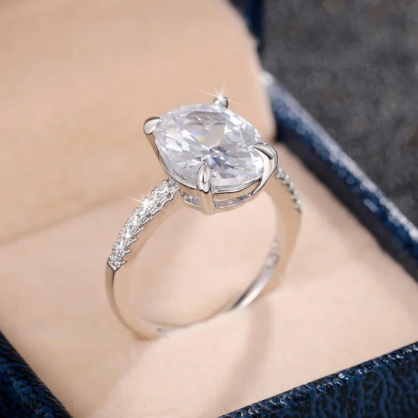 Additional product photograph showing the ring design, setting and band.