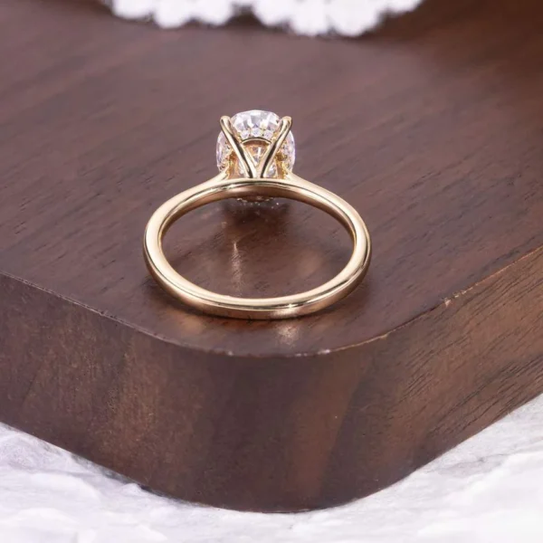Additional product photograph showing the ring design, setting and band.