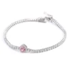 Pink Heart Center Tennis Bracelet — product view 3