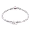 Pink Heart Center Tennis Bracelet — product view 4