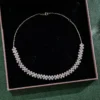 White Clear Flower Cluster Necklace — product view 5