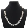 White Clear Flower Cluster Necklace — product view 7