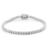 White Clear Round Tennis Bracelet — main product view