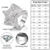 White Clear Star Statement Ring — product view 3