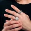 White Clear Star Statement Ring — product view 4