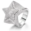 White Clear Star Statement Ring — main product view