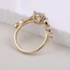 Yellow Marquise Three Stone Ring — product view 3