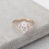 Yellow Marquise Three Stone Ring — main product view