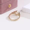 Yellow Square Clear Bezel Ring — product view 4
