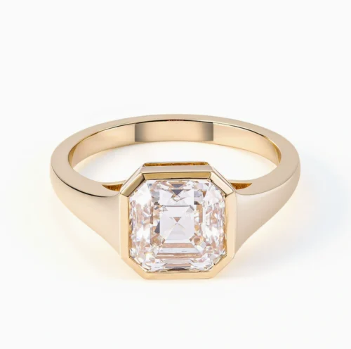 ggjwl-yellow-square-clear-bezel-ring-rg0028-main Yellow Square Clear Bezel Ring — main product view