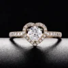 Additional product photograph showing the ring design, setting and band.