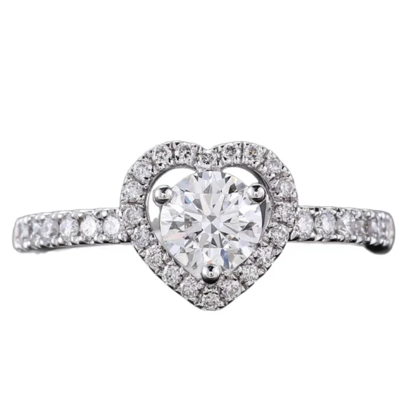 Additional product photograph showing the ring design, setting and band.