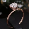 Jewelry design reference showing the ring setting and band. Heart Lab-Grown Diamond Solitaire Ring.