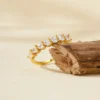 Additional product photograph showing the ring design, setting and band.