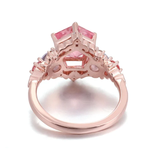 Additional product photograph showing the ring design, setting and band.