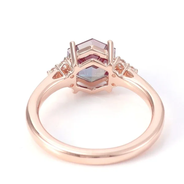 Additional product photograph showing the ring design, setting and band.