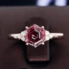 Lab-Grown Alexandrite Ring in 18K Solid Gold shown in the product photograph.