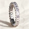 Product photograph showing the emerald eternity ring.