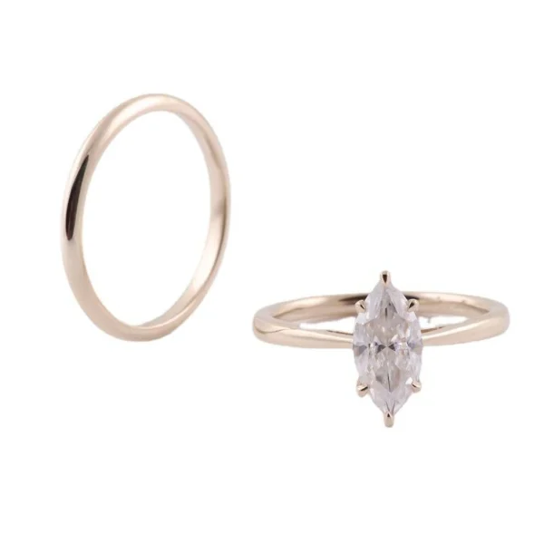 Additional product photograph showing the ring design, setting and band.