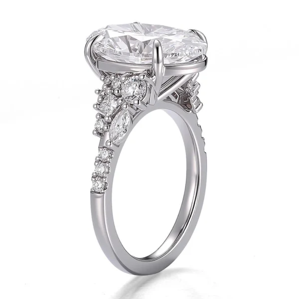 Additional product photograph showing the ring design, setting and band.
