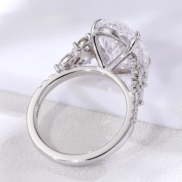 Additional product photograph showing the ring design, setting and band.