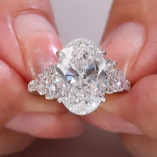Lab-Grown Diamond Ring in 18K Gold shown in the product photograph.