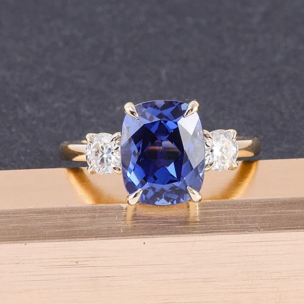 Additional product photograph showing the ring design, setting and band.
