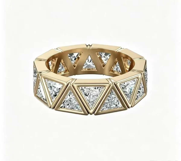 Additional product photograph showing the ring design, setting and band.