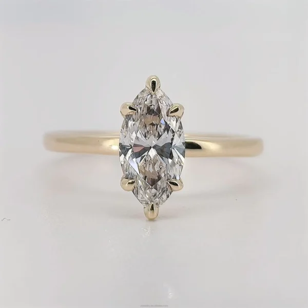 Marquise Lab-Grown Diamond Solitaire Ring shown in the product photograph.