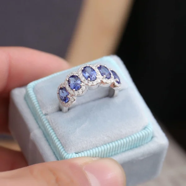 Additional product photograph showing the ring design, setting and band.