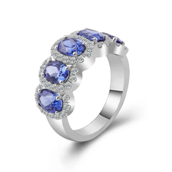 Additional product photograph showing the ring design, setting and band.