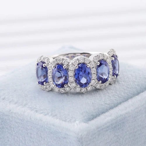 Lab-Grown Sapphire Ring shown in the product photograph.