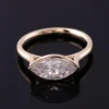 Additional product photograph showing the ring design, setting and band.