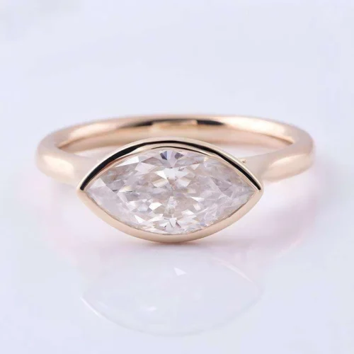 Marquise Lab-Grown Diamond Ring - Product View Marquise Lab-Grown Diamond Ring shown in the product photograph.