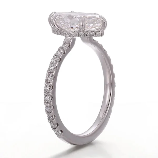 Additional product photograph showing the ring design, setting and band.