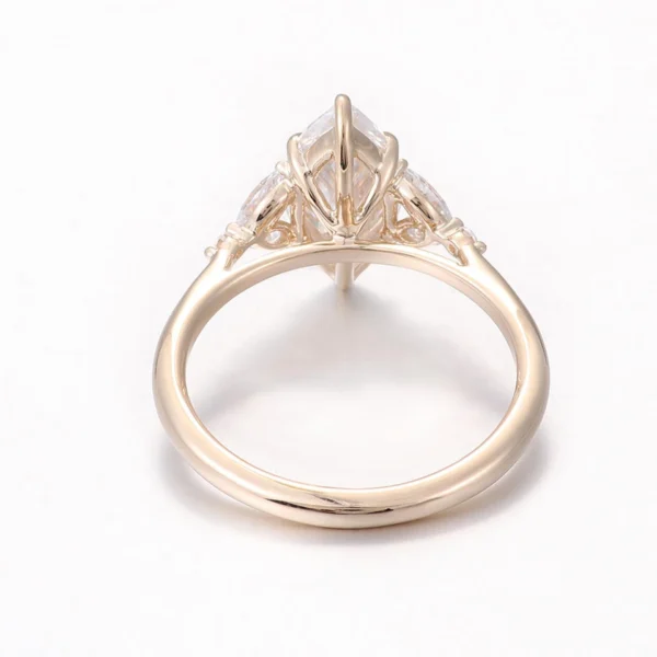 Additional product photograph showing the ring design, setting and band.