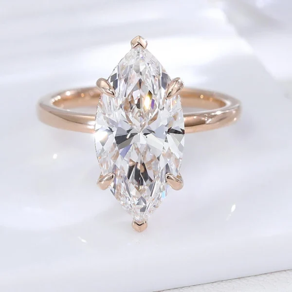 Additional product photograph showing the ring design, setting and band.