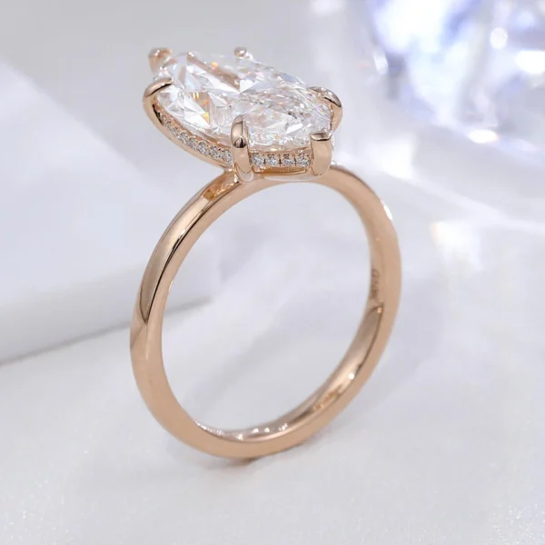 Additional product photograph showing the ring design, setting and band.