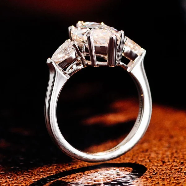 Additional product photograph showing the ring design, setting and band.