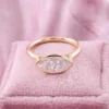 Additional product photograph showing the ring design, setting and band.