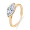 Additional product photograph showing the ring design, setting and band.