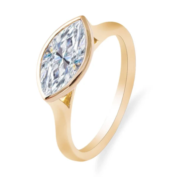 Additional product photograph showing the ring design, setting and band.
