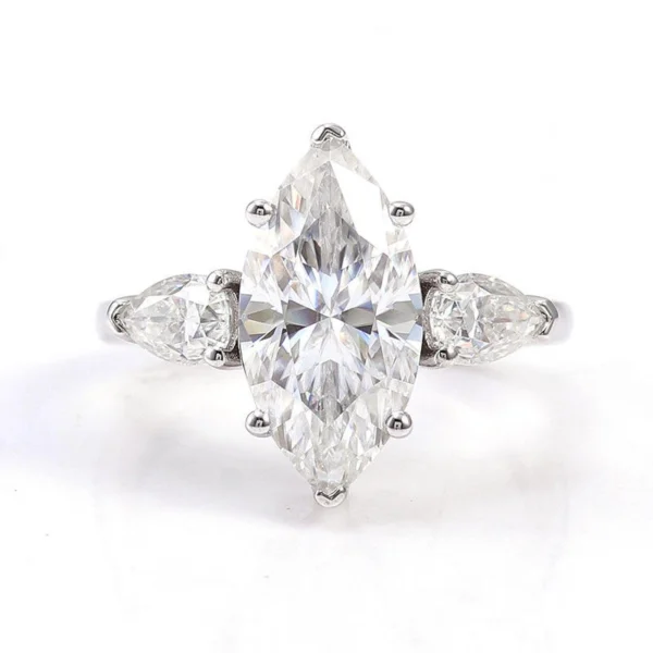 Additional product photograph showing the ring design, setting and band.