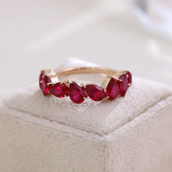 Additional product photograph showing the ring design, setting and band.