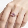Additional product photograph showing the ring design, setting and band.