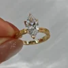 Marquise Moissanite Ring in Gold shown in the product photograph.
