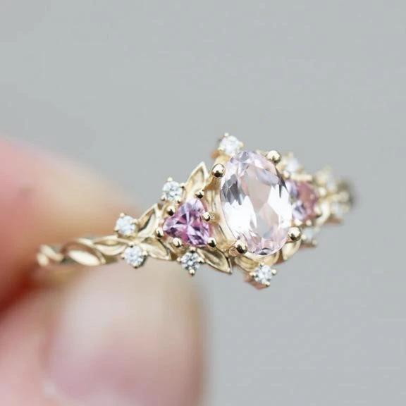 Additional product photograph showing the ring design, setting and band.