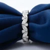Marquise Moissanite Eternity Ring in Gold, product view 4.