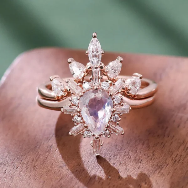 Moissanite Floral Ring shown in the product photograph.